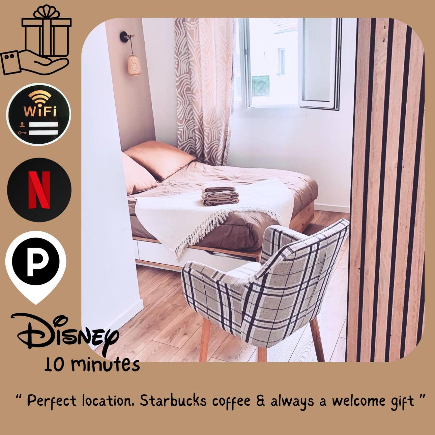 Studio Easy Check-In 8 Mins Disneyland 35 Mins Paris Free Starbucks Coffee Parking Wifi Bussy-Saint-Georges Exteriör bild